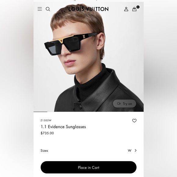 Mens . Louis Vuitton. (New authentic 100%  Z1502W 
Evidence Sunglasses - Picture 10 of 11